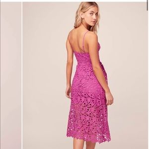 Astr the Label Lace A Line Midi Dress Medium
